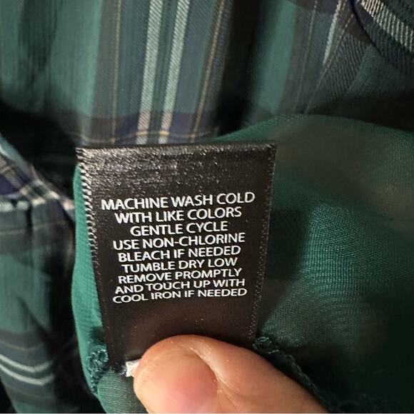 Torrid Ruffled Chiffon Green Plaid Peplum Blouse feminine academia, plus size - Picture 9 of 12